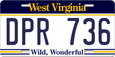 WV license plate DPR736