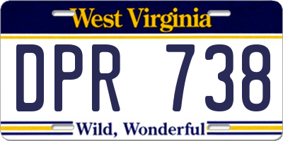 WV license plate DPR738