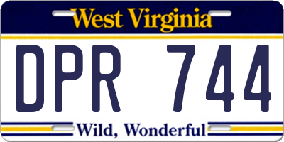 WV license plate DPR744