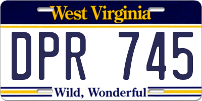 WV license plate DPR745