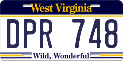 WV license plate DPR748