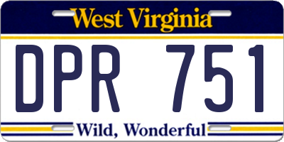 WV license plate DPR751