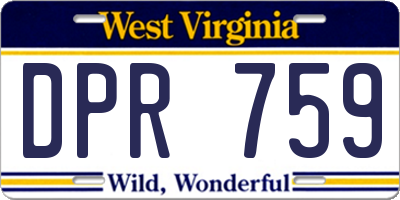 WV license plate DPR759