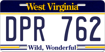WV license plate DPR762