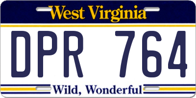 WV license plate DPR764