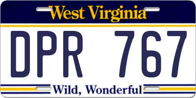 WV license plate DPR767