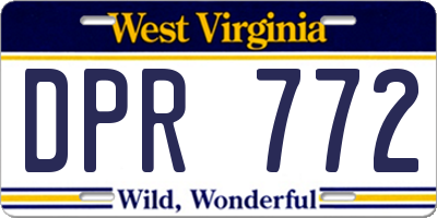 WV license plate DPR772
