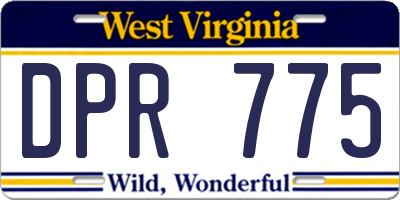WV license plate DPR775