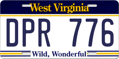 WV license plate DPR776