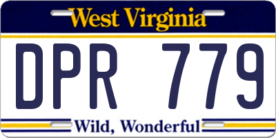 WV license plate DPR779