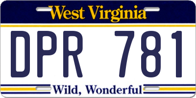 WV license plate DPR781