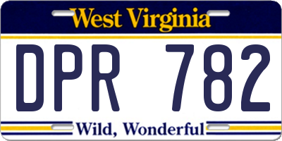 WV license plate DPR782