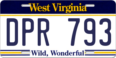 WV license plate DPR793