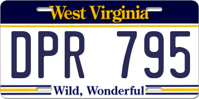 WV license plate DPR795
