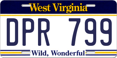 WV license plate DPR799