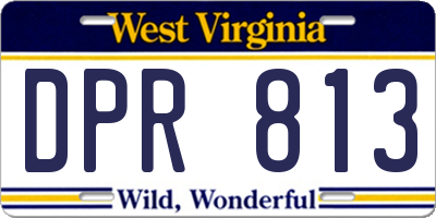 WV license plate DPR813