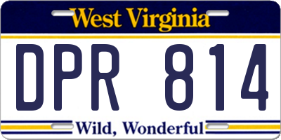 WV license plate DPR814