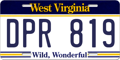 WV license plate DPR819