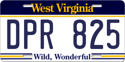 WV license plate DPR825