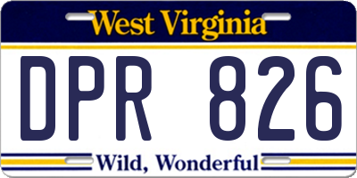 WV license plate DPR826
