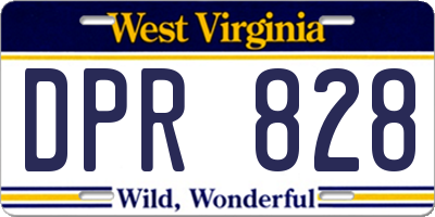WV license plate DPR828