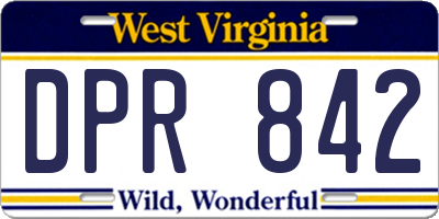 WV license plate DPR842