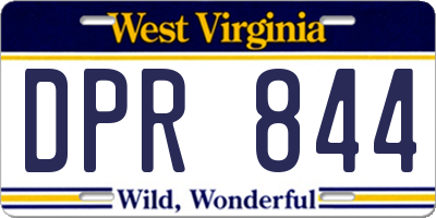 WV license plate DPR844