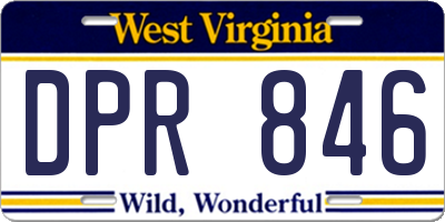 WV license plate DPR846