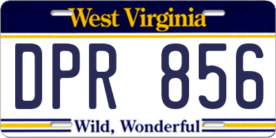 WV license plate DPR856