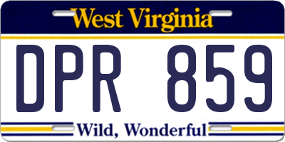 WV license plate DPR859