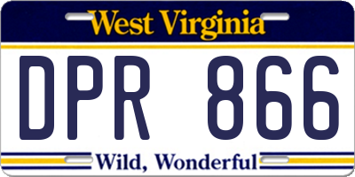 WV license plate DPR866