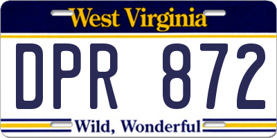 WV license plate DPR872