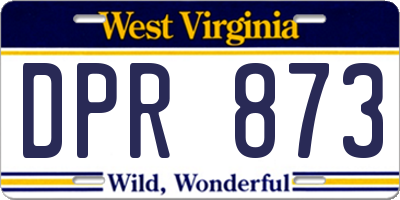 WV license plate DPR873