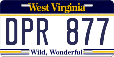 WV license plate DPR877