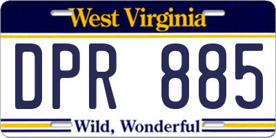 WV license plate DPR885