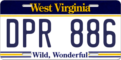 WV license plate DPR886