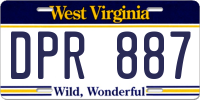 WV license plate DPR887