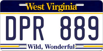 WV license plate DPR889