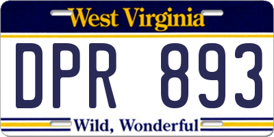 WV license plate DPR893