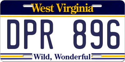 WV license plate DPR896