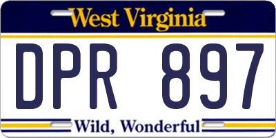 WV license plate DPR897