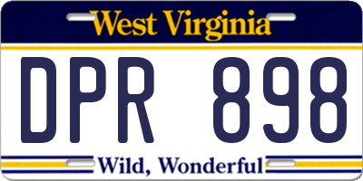 WV license plate DPR898