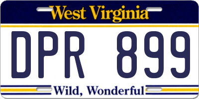 WV license plate DPR899