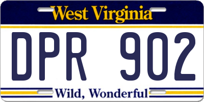 WV license plate DPR902