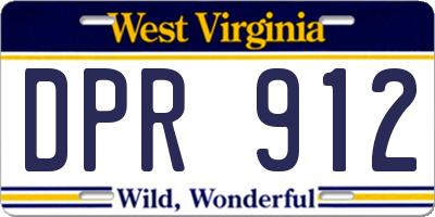 WV license plate DPR912