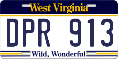 WV license plate DPR913