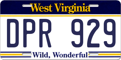 WV license plate DPR929