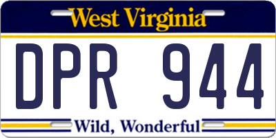 WV license plate DPR944