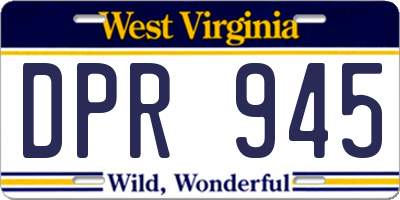WV license plate DPR945