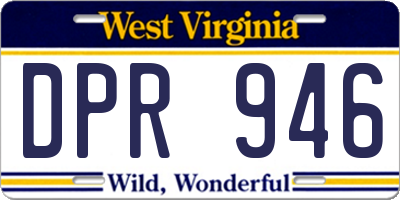 WV license plate DPR946